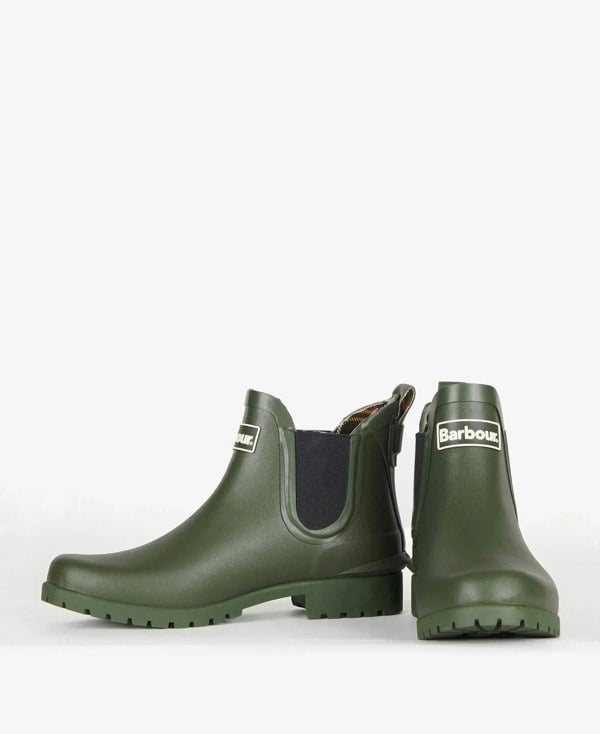 Barbour WILTON Womens Chelsea Wellington Boots Olive