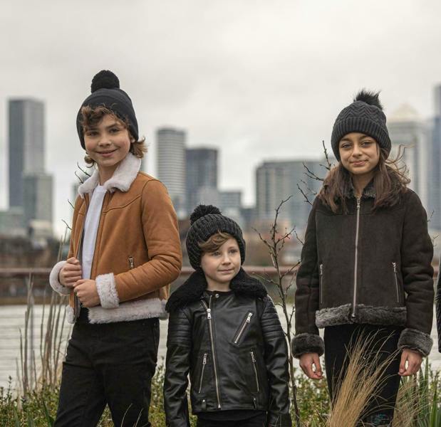 Infinity Leather Kids Jackets Boys 100% Leather Detachable Collar Biker Jackets (3-13 Years)