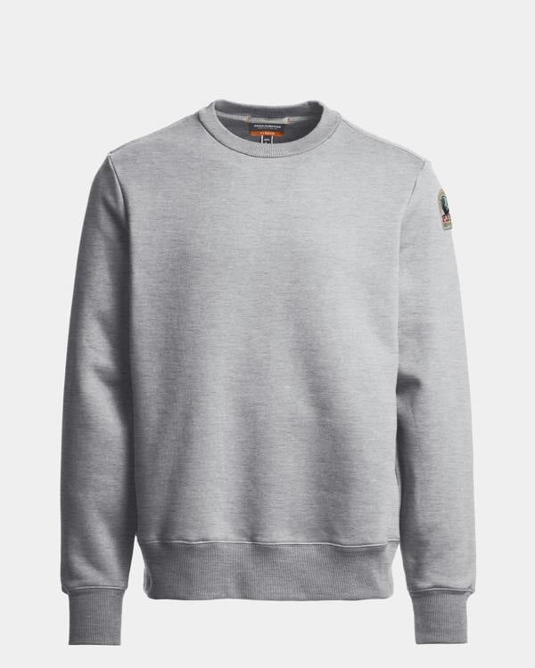 Parajumpers K2 Mens Sweatshirt - Ash Grey Melange 608, front