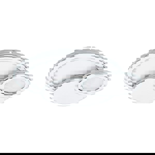 Wall Flush Ceiling Light Colour White Chrome Shade White Plastic Bulb LED 50W Loops