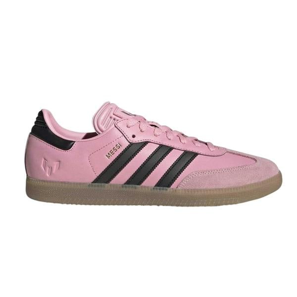 Adidas Womens/Ladies Messi Leather Trainers - Pink/Black/Gum - 