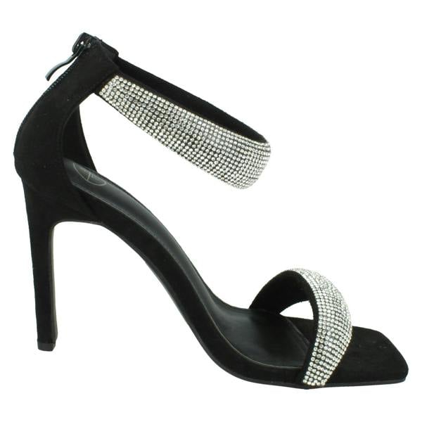 Spot On Ladies Spot On High Heeled Embellished Sandals F12054