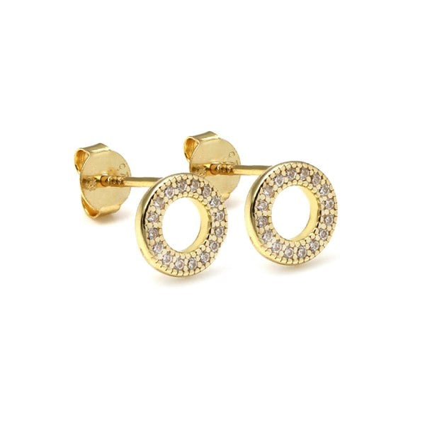 Say It With Circle of Life Earrings - Yellow Gold Plated