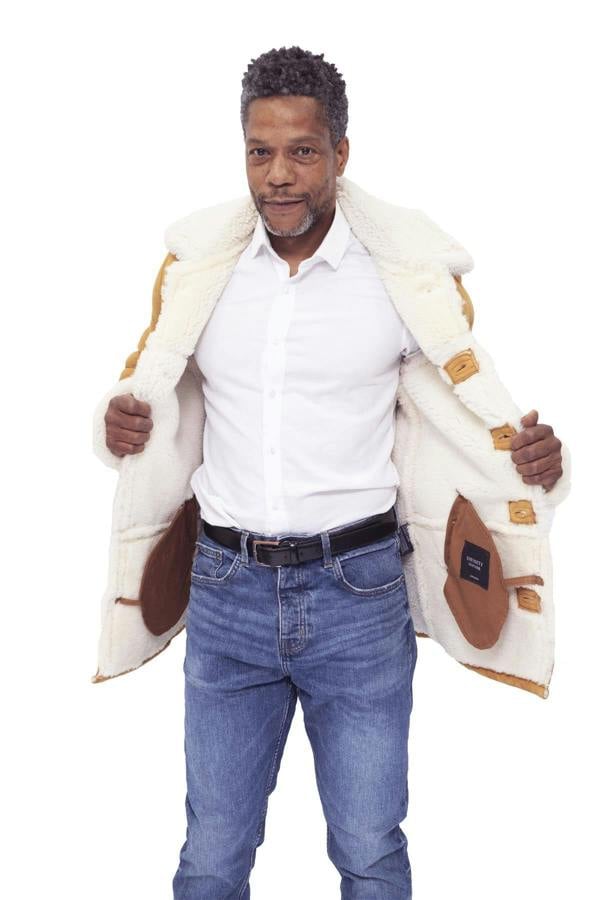 Infinity Leather Mens Classic Sheepskin Car Coat-Auburn