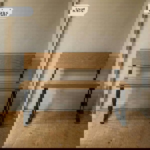 TRL Furniture Premium Solid Oak Bench with Back