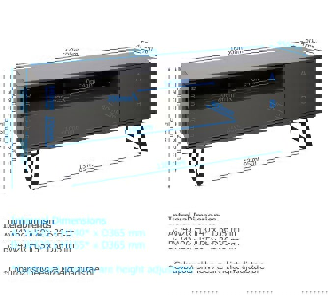 Dorel Home Carbon TV-Stand with 1 Flap and 1 Door Grey