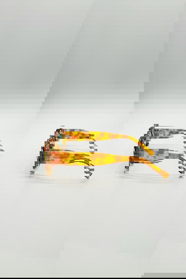 SVNX Rectangular Sunglasses in Orange Tortoiseshell