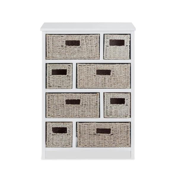 Statement Furniture Tetbury 8 Drawer Storage Unit with Baskets Assembled