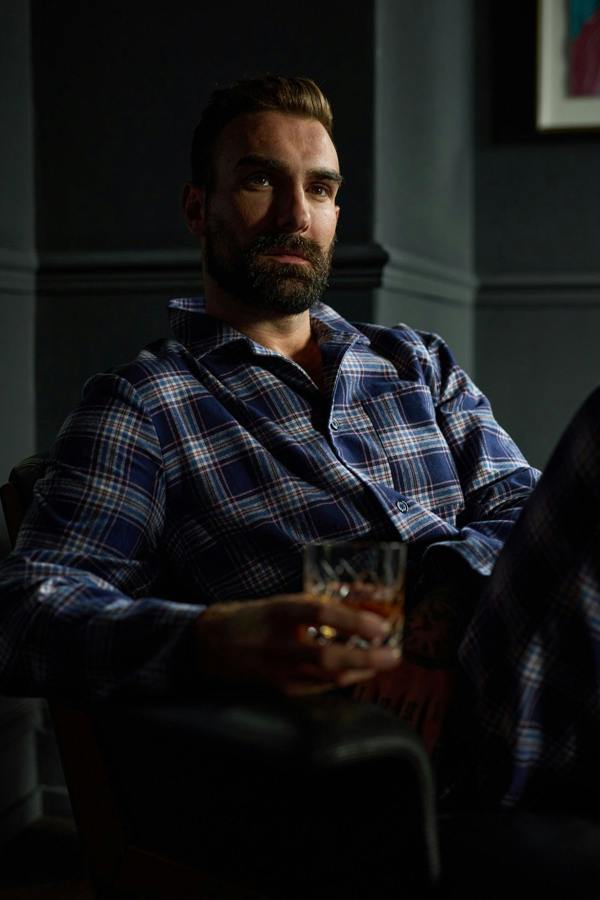 Mister You Plaid Pyjamas in Midnight