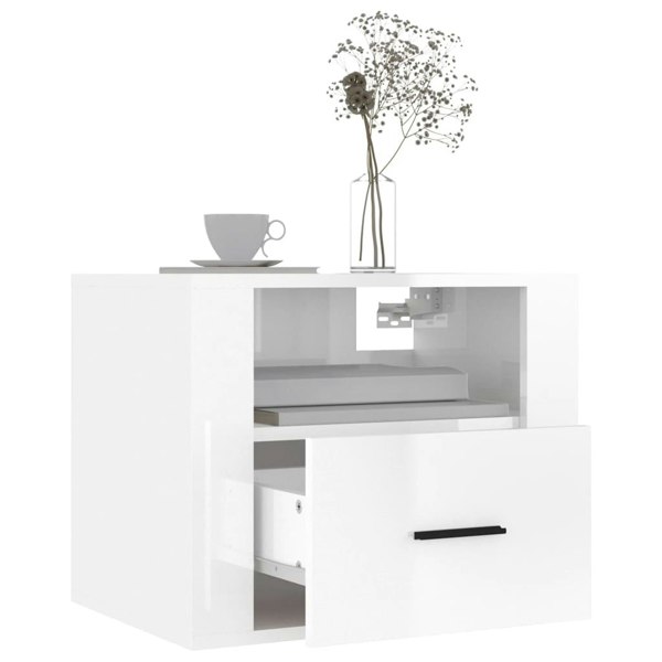 Berkfield Wall-mounted Bedside Cabinets 2 pcs High Gloss White 50x36x40cm