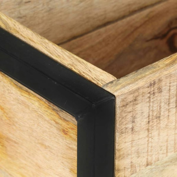 Berkfield Planter 60x20x68 cm Rough Mango Wood