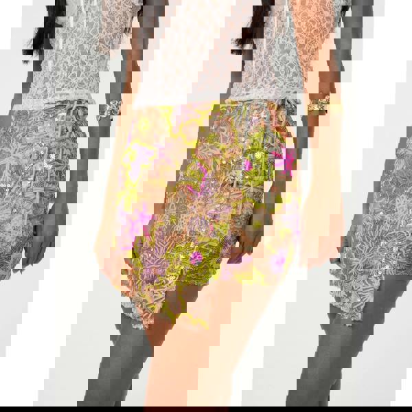 Pink Vanilla Floral Sequin Skirt