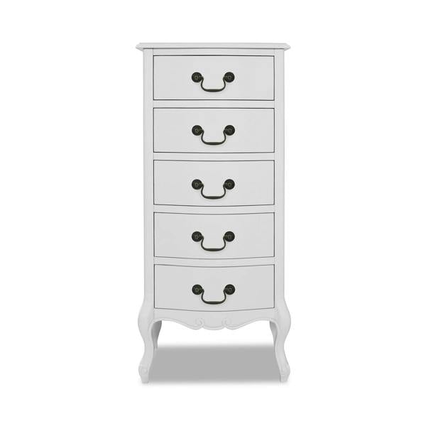 Statement Furniture Juliette Tallboy 5 Drawer French Style Bedroom Chest