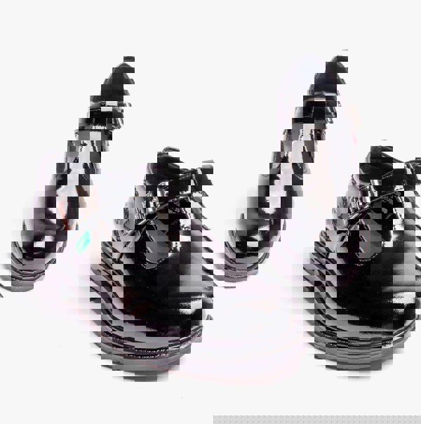 Kickers 116229 LACH T-BAR Girls School Shoes Black Patent