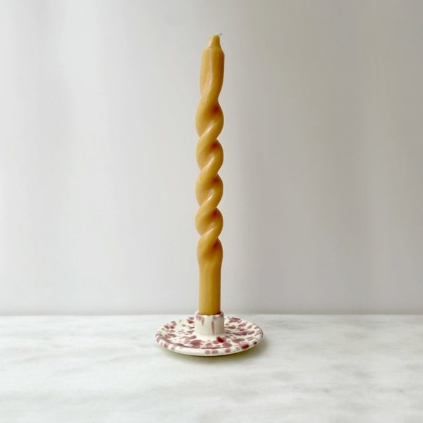 Hot Pottery Candle Holder Cranberry