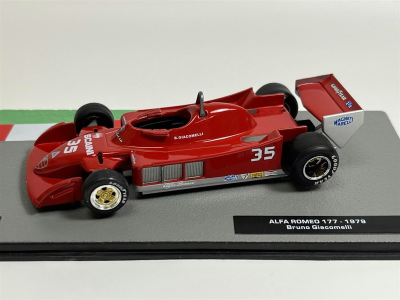 F1 Collection Bruno Giacomelli Alfa Romeo 177 1979 1:43 Scale