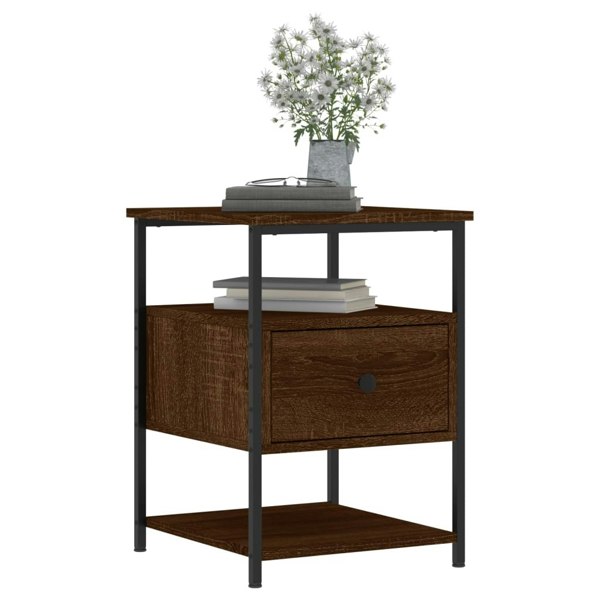 Berkfield Bedside Cabinets 2 pcs Brown Oak 40x42x56 cm Engineered Wood