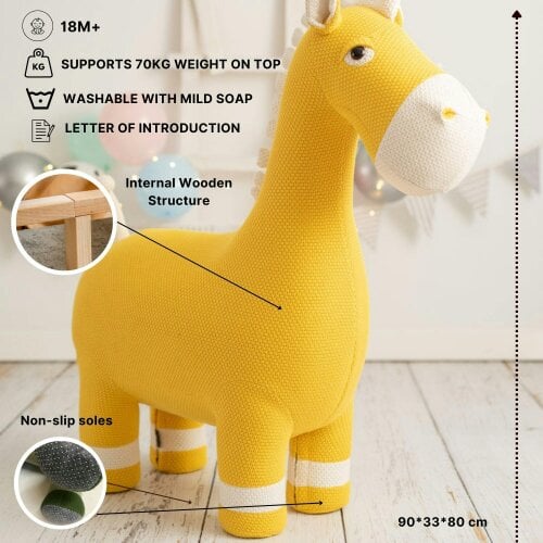 CROCHETTS Large horse plush with auxiliary seat for children LT-Y07