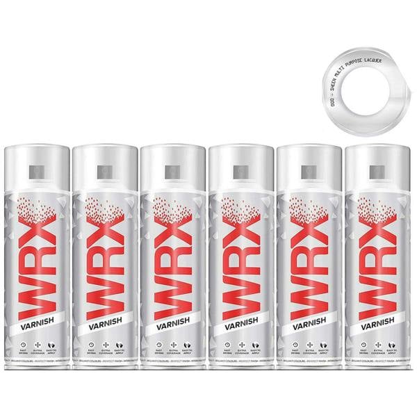 WRX 6X WRX Sheen Varnish Spray Paint 400ml