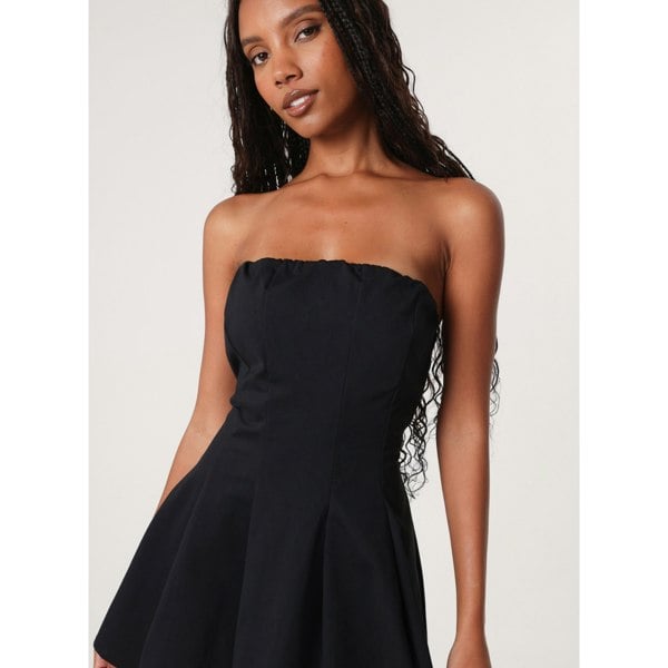 Pink Vanilla Bandeau Seam Detailed Mini Dress