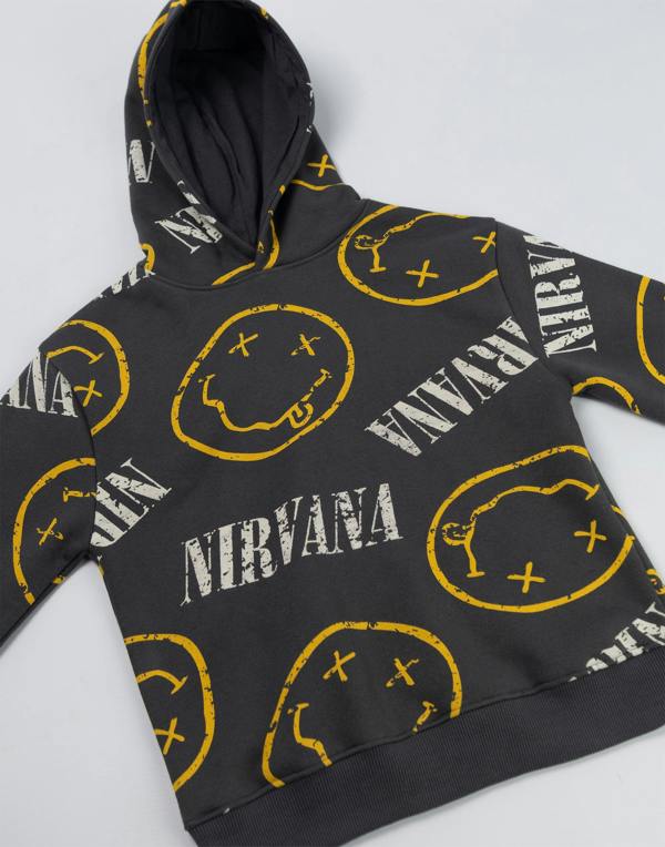 Nirvana Unisex Kids Grey Logo Sweatshirt and Joggers Set