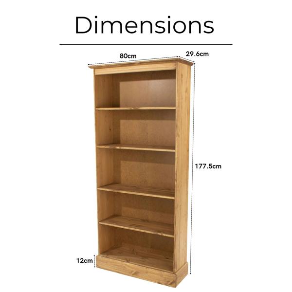Core Products Cotswold Tall 5-Shelf Bookcase