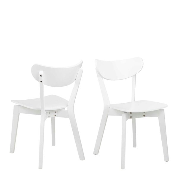 Wyld Haus Krakow Kitchen Dining Set White Square Dining Table + 2 Dining Chairs