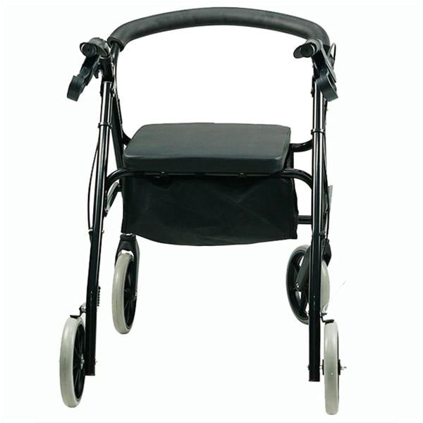 Gr8 Home Lightweight Folding Rollator Walker with Seat 4 Wheel Mobility Walking Frame Aid