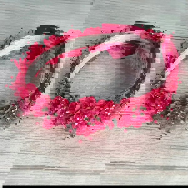 Fuchsia Pink Head Crown