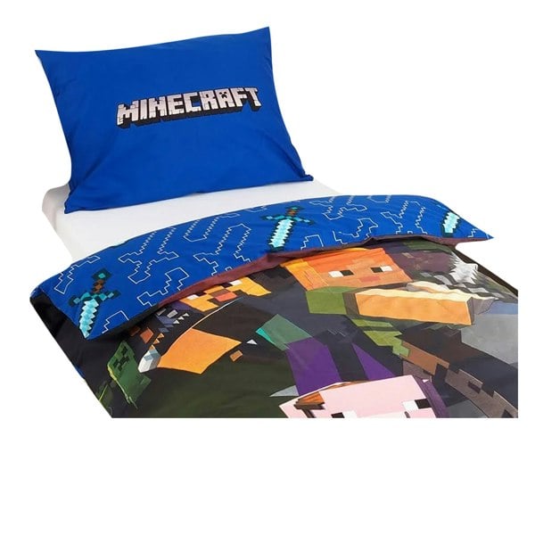 Minecraft Cotton Duvet Cover Set - Blue