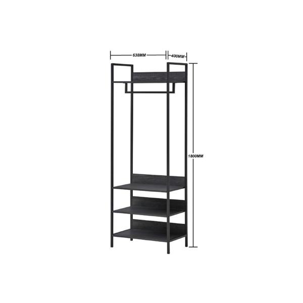Timber Art Design 4 Tier Zahra Bedroom Double Open Wardrobe Furniture Storage Cupboard