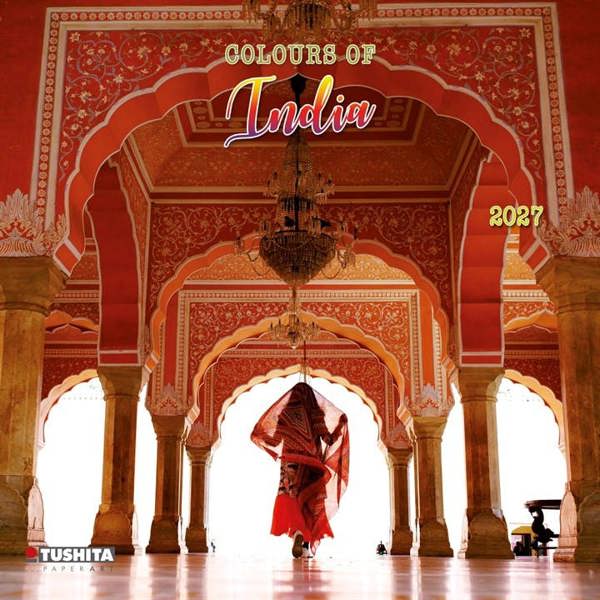 Asia Colours of India Calendar 2027, Wall Calendars, Month To View, Travel, Gift
