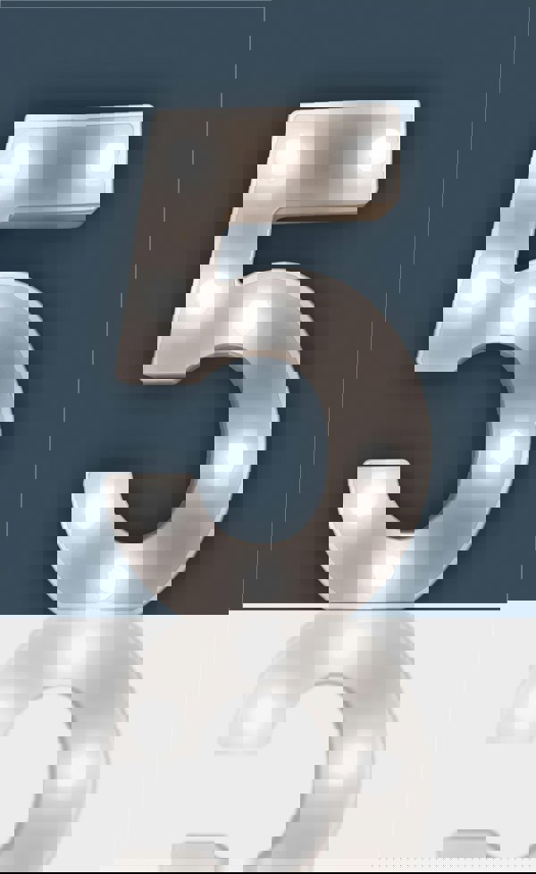 St Helens Battery Operated 3D LED Number 5 Light