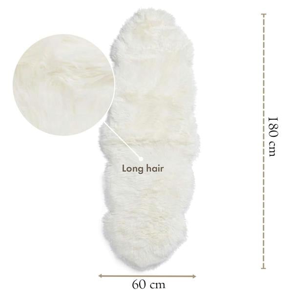 Infinity Leather Genuine Sheepskin Double Natural Fluffy Silky Soft Real Wool Rug