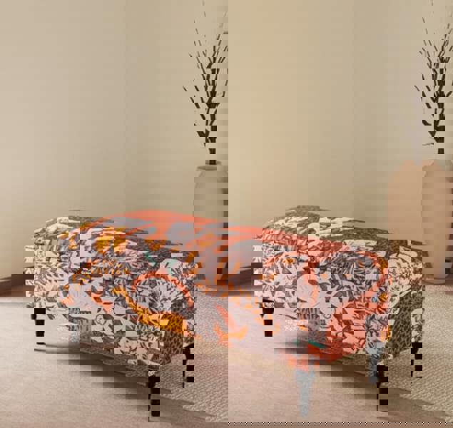 ISTOOLS Zambezi Multicolour Storage Ottoman Coffee Table Bench – Patterned Footstool & Seating