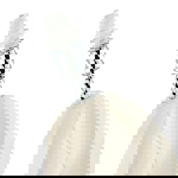 Cream Gloss Ceramic Ripple Effect Table Lamp Base with Crackle Design Image 3