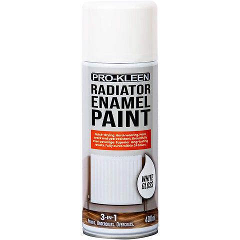 ProKleen White Gloss Heat Resistant Radiator Enamel Paint 400ml