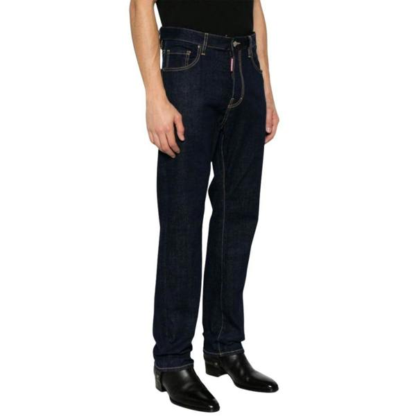 DSquared2 Mens Rinse Jeans - Navy Blue - 