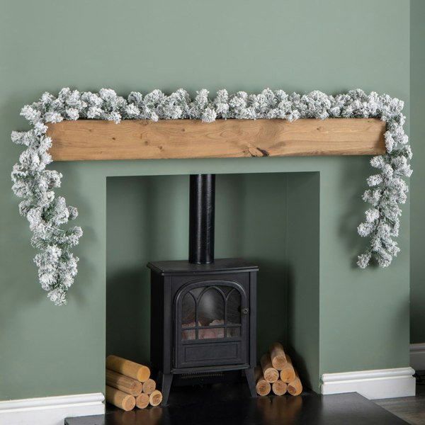 Samuel Alexander 2.7m Imperial Snowy Christmas Garland with 180 Tips