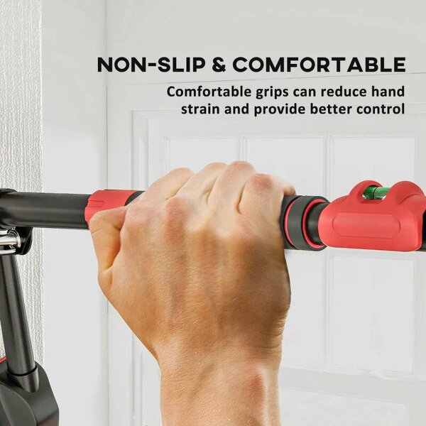Pull up Bar Doorway 79-100cm, No Screw Chin up Bar 225kg Capacity, with Level Gauge, Triangle Support, for Home Workout