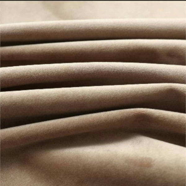 Berkfield Blackout Curtain with Metal Rings Velvet Beige 290x245 cm