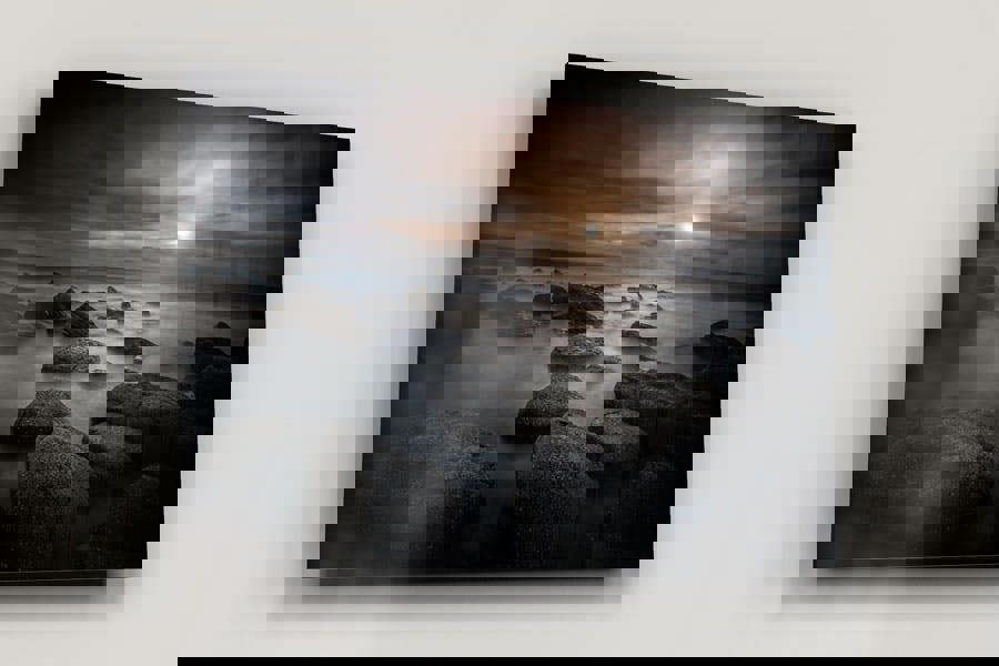 black ocean wall art print