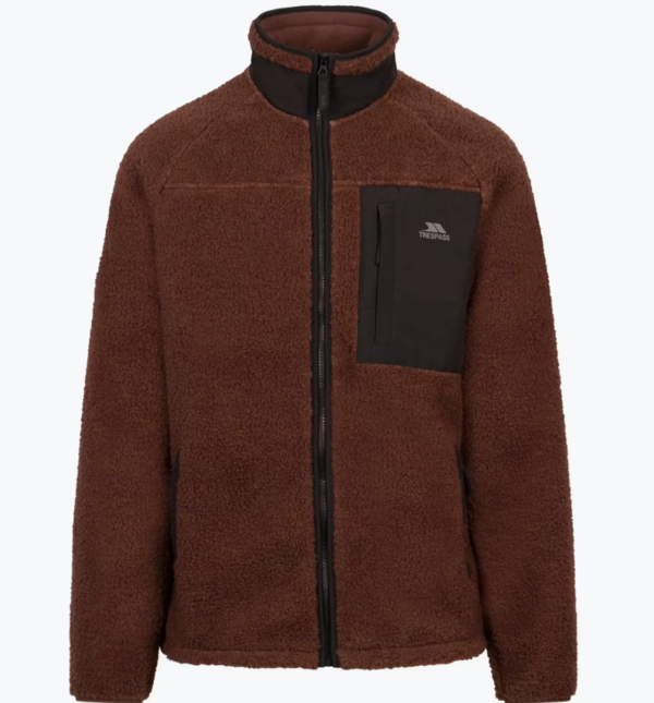 Trespass Mens Brookes AT400 Fleece Top - Dark Brown