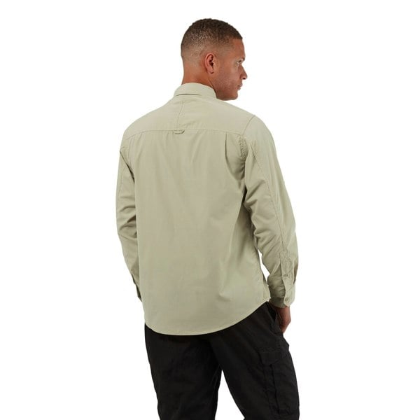 Craghoppers Mens Kiwi Long-Sleeved Shirt - Oatmeal Grey