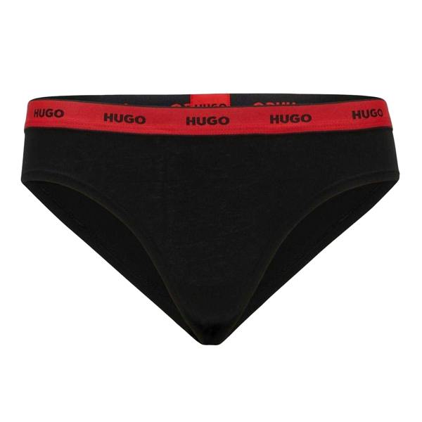 Hugo Womens/Ladies Repeat Logo Thong - Black - 
