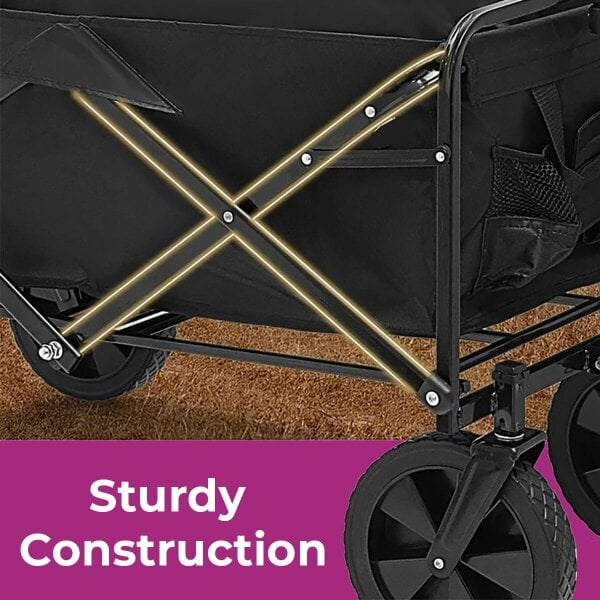 Neo Foldable Collapsible Garden Festival Cart - Black