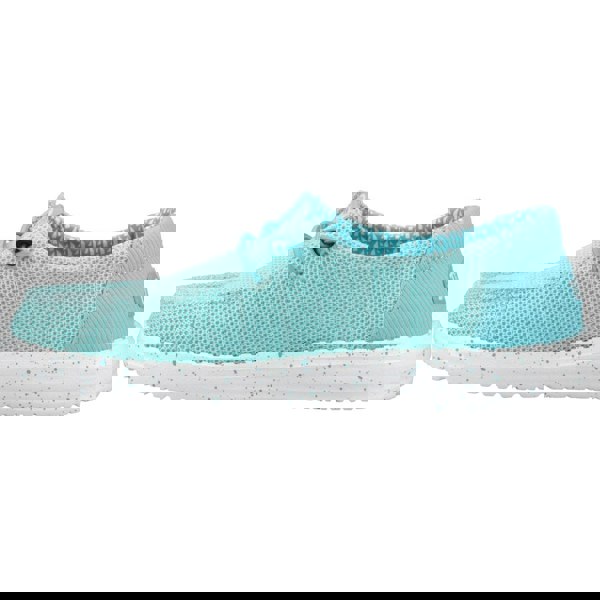HEYDUDE Wendy Stretch Sox Polyester Blend Women's Ceramic Blue Moccasins Shoes