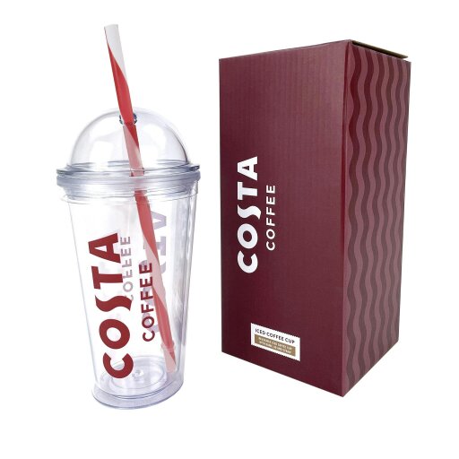 Costa Coffee Iced Coffee Cup with Straw Gift Set