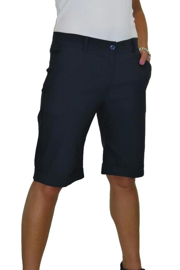 Paulo Due Women's Stretch Cuffed Bermuda Shorts