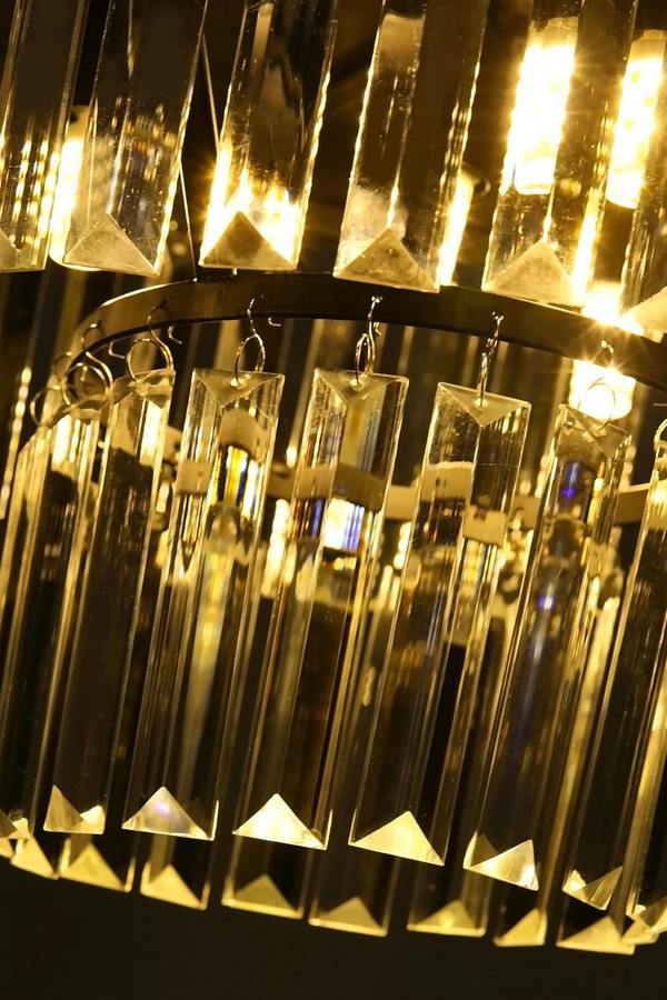 Living and Home Crystal Mount Ceiling Light